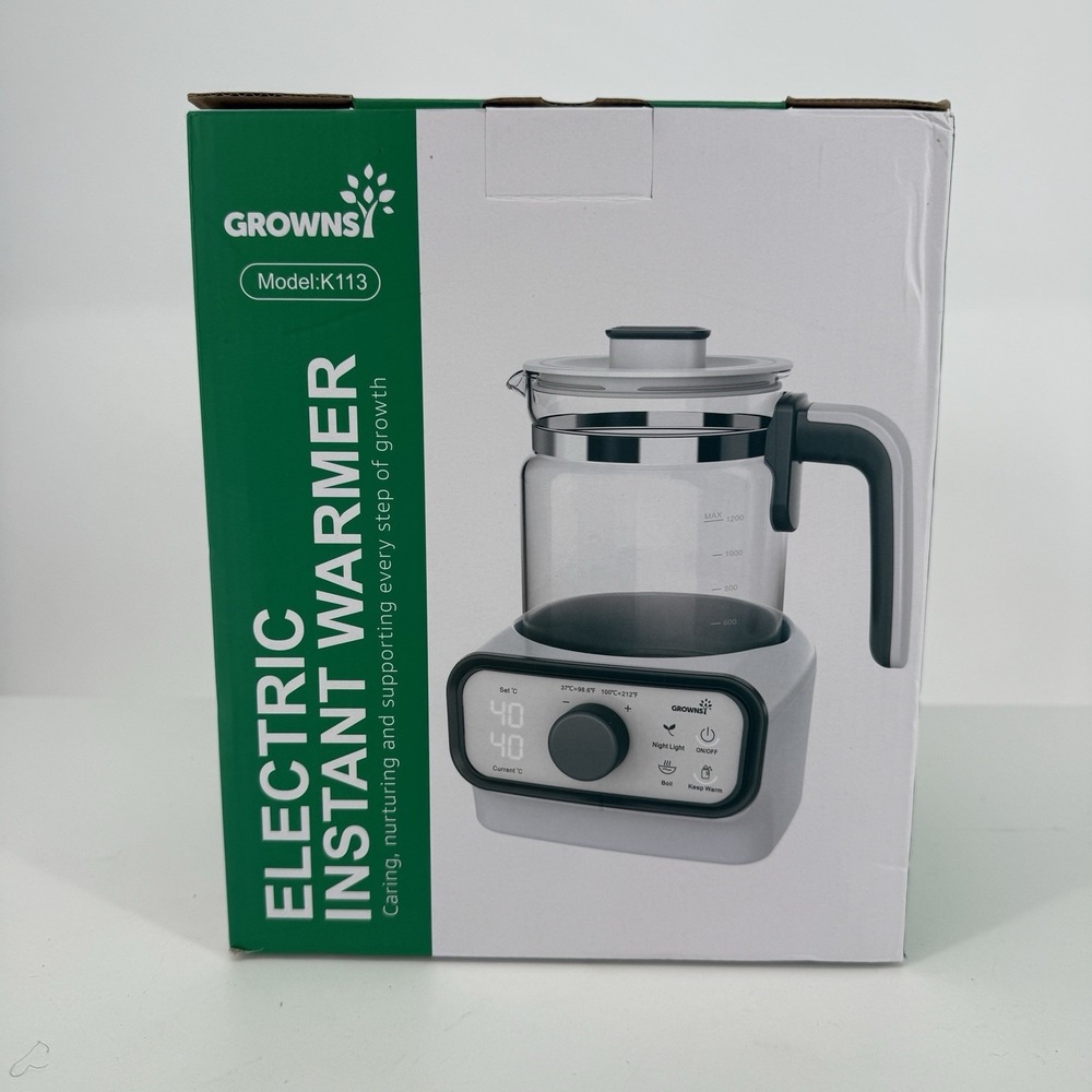 GROWNSY Baby Electric Instant Warmer, Glass Water Boiler w Accurate Temperature